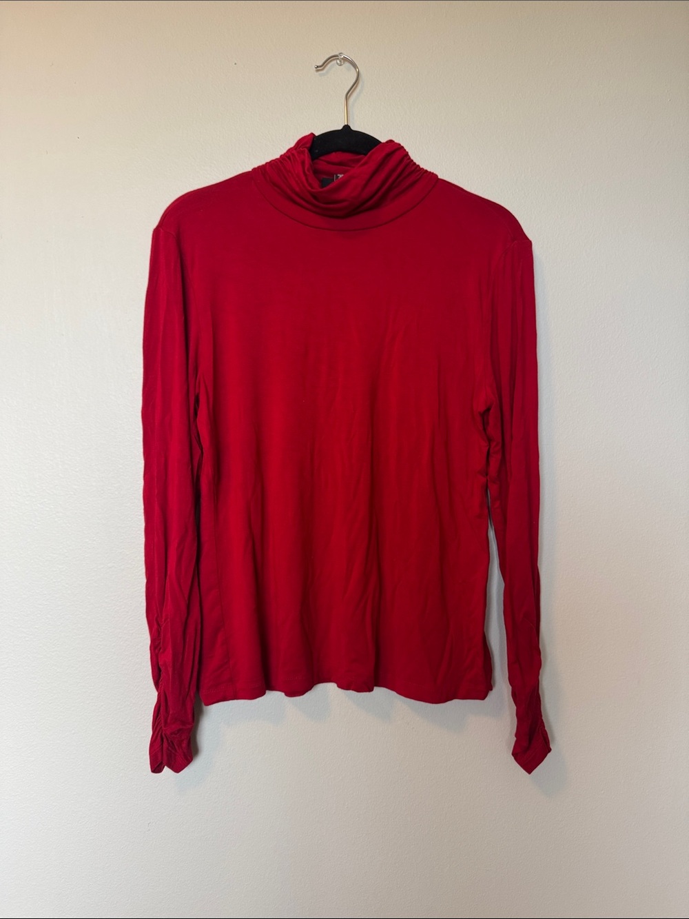 Alfani Red Women's Turtleneck Long Sleeve Top